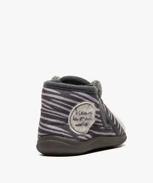 Chaussons bébé garçon en velours avec motif tigre vue4 - GEMO 4G BEBE - GEMO