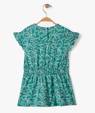 Robe bébé fille effet 2 en 1 avec motifs palmiers vue4 - GEMO(BEBE DEBT) - GEMO