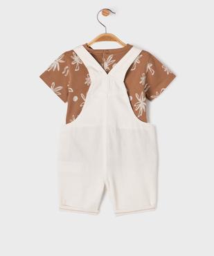 Ensemble 2 pièces bébé garçon salopette et tee-shirt vue4 - GEMO(BEBE DEBT) - GEMO