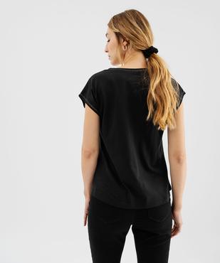 Tee-shirt à manches courtes avec finitions scintillantes femme vue8 - GEMO 4G FEMME - GEMO