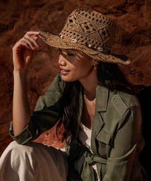 Chapeau de paille esprit cow-boy femme vue6 - GEMO (ACCESS) - GEMO
