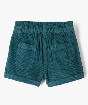 Short bébé fille en velours grosses côtes vue3 - GEMO(BEBE DEBT) - GEMO