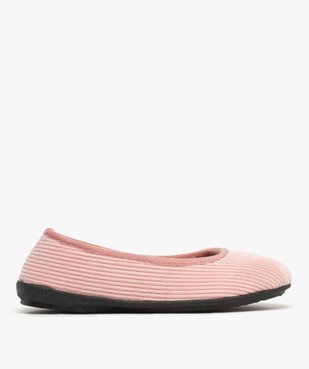 Chaussons ballerines en velours côtelé femme vue1 - G'FLEX - GEMO