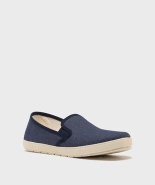 Slippers en toile chinée homme vue2 - G'FLEX GEMO FOR GOOD - GEMO