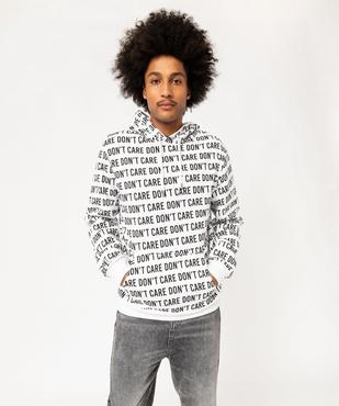 Sweat à capuche en molleton imprimé all over homme vue1 - GEMO (HOMME) - GEMO