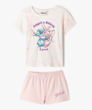 Pyjashort à motif Stitch et Angel fille - Disney vue1 - LILO & STITCH - GEMO