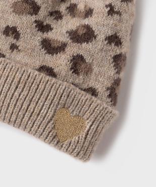 Bonnet avec doublure polaire bébé fille vue2 - GEMO 4G BEBE - GEMO