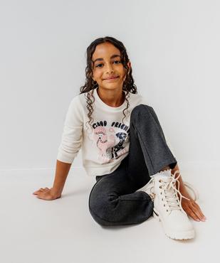 Sweat à motif avec intérieur molletonné fille vue5 - GEMO 4G FILLE - GEMO