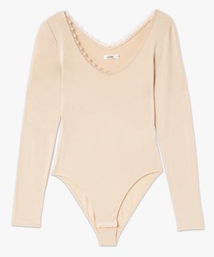 Body chaud à manches longues et col V femme vue5 - GEMO(HOMWR FEM) - GEMO