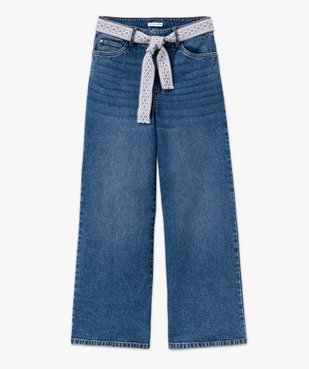 Pantacourt en jean large avec ceinture à nouer femme - LuluCastagnette vue4 - LULUCASTAGNETTE - GEMO