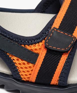 Sandales sport garçon à semelle crantée et détails fluo vue6 - GEMO 4G GARCON - GEMO