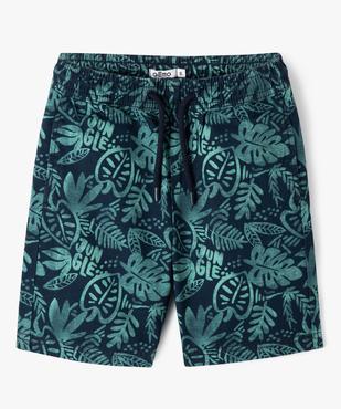 Bermuda garçon en twill avec taille élastique vue1 - GEMO 4G GARCON - GEMO