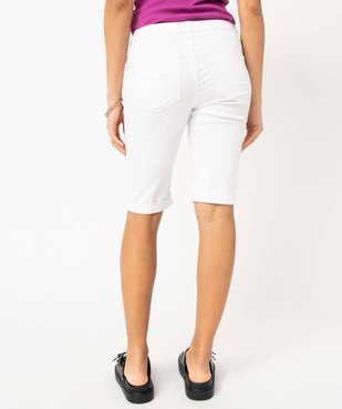 Bermuda femme en coton extensible coupe slim vue3 - GEMO(FEMME PAP) - GEMO