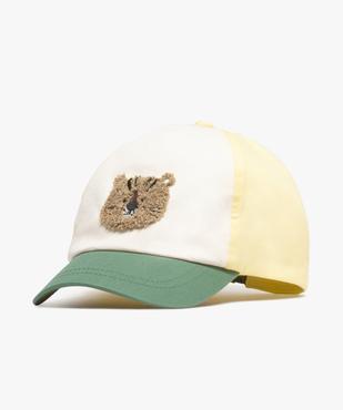 Casquette tricolore avec tête de tigre bébé garçon vue1 - GEMO 4G BEBE - GEMO