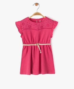 Robe sans manches avec ceinture tressée bébé fille vue1 - GEMO(BEBE DEBT) - GEMO