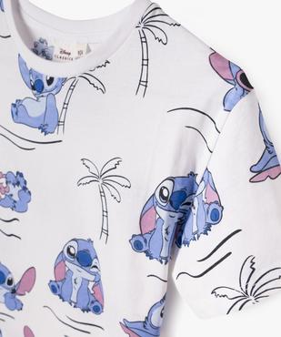 Tee-shirt manches courtes oversize à motif Stitch fille - Disney vue3 - LILO & STITCH - GEMO