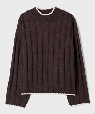 Pull côtelé col montant fille vue1 - GEMO (JUNIOR) - GEMO