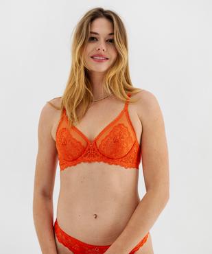 Soutien-gorge emboitant en dentelle bonnets souples vue1 - GEMO(HOMWR FEM) - GEMO