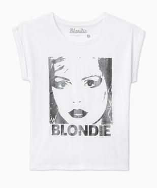 Tee-shirt à manches courtes avec motif scintillant femme - Blondie vue4 - BLONDIE - GEMO