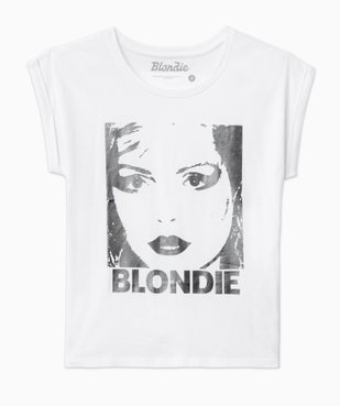 Tee-shirt à manches courtes avec motif scintillant femme - Blondie vue4 - BLONDIE - GEMO