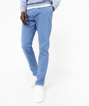 Pantalon chino en coton stretch coupe Slim homme vue1 - GEMO 4G HOMME - GEMO