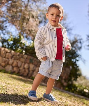 Sur-chemise à rayures bébé garçon - LuluCastagnette vue5 - LULUCASTAGNETTE - GEMO