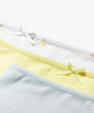 Shorties en coton stretch motifs fruits fille (lot de 3) vue2 - GEMO 4G FILLE - GEMO