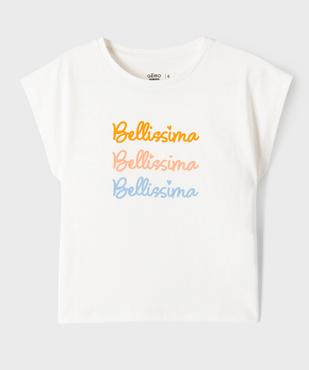 Tee-shirt imprimé à manches ultra courtes fille vue1 - GEMO 4G FILLE - GEMO