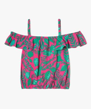 Blouse à bretelles et volant imprimée fille vue3 - GEMO 4G FILLE - GEMO