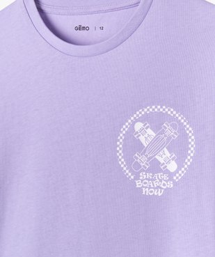 Tee-shirt manches courtes avec inscription garçon vue2 - GEMO 4G GARCON - GEMO