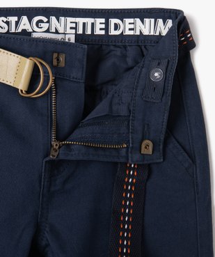 Pantalon en toile avec ceinture garçon - LuluCastagnette vue3 - LULUCASTAGNETTE - GEMO