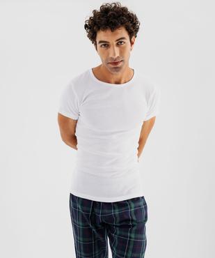 Tee-shirt manches courtes et col rond en coton biologique homme (lot de 2) vue2 - GEMO 4G HOMME - GEMO