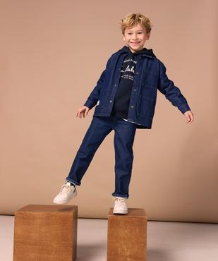 Veste en jean coupe droite garçon - LuluCastagnette vue5 - LULU CASTAGNETTE G4G D - GEMO