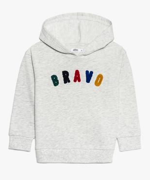 Sweat mixte chiné à capuche avec inscription bouclette vue2 - GEMO (ENFANT) - GEMO