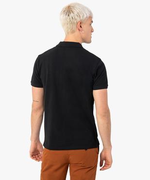 Polo homme à manches courtes en maille piquée vue3 - GEMO (HOMME) - GEMO