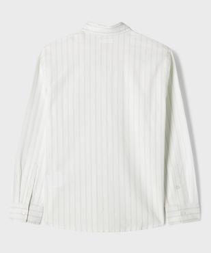 Chemise manches longues en coton rayé garçon vue4 - GEMO (JUNIOR) - GEMO