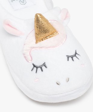 Chaussons fille mules en forme de licorne détails pailletés  vue6 - GEMO (ENFANT) - GEMO