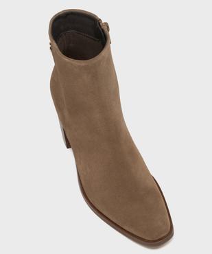 Boots en cuir à talon femme - LuluCastagnette vue5 - LULUCASTAGNETTE - GEMO