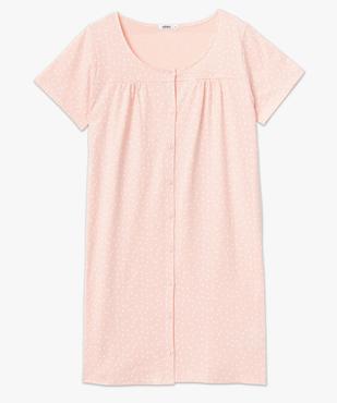 Chemise de nuit à manches courtes à motifs pois femme vue4 - GEMO(HOMWR FEM) - GEMO