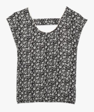 Blouse femme fleurie à dos fantaisie et bas élastiqué vue4 - GEMO(FEMME PAP) - GEMO