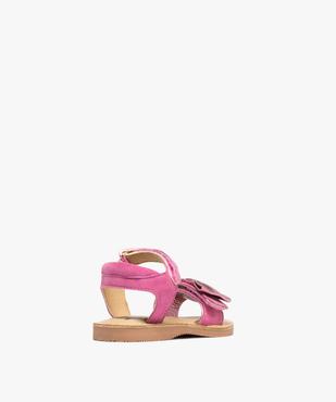 Sandales en cuir à scratch et gros nœud bébé fille - Na! vue4 - NA! GEMO FOR GOOD - GEMO
