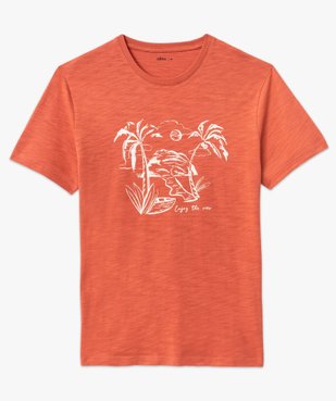 Tee-shirt à manches courtes à motif palmiers homme vue4 - GEMO (HOMME) - GEMO