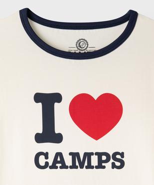 Tee-shirt manches courtes coupe courte imprimé fille - Camps United vue2 - CAMPS GEMO FOR GOOD - GEMO