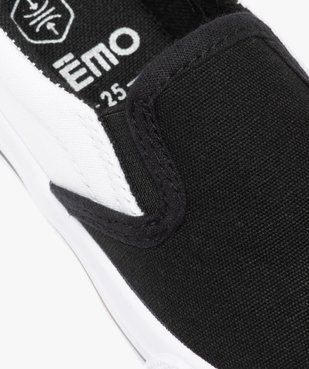 Slip-on garçon en toile bicolores avec col élastiqué vue6 - GEMO (ENFANT) - GEMO