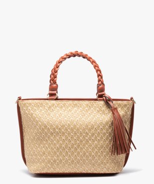 Sac femme trapèze à tissage et bandoulière amovible vue1 - GEMO (ACCESS) - GEMO
