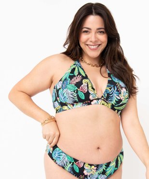 Haut de maillot de bain femme grande taille forme triangle vue2 - GEMO 4G FEMME - GEMO