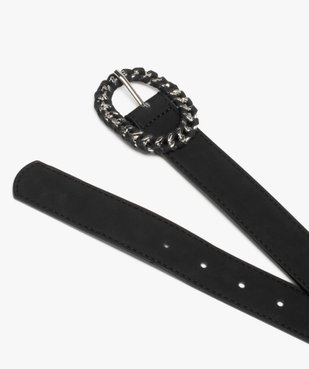 Ceinture mate à surpiqûres et boucle tressée femme vue2 - GEMO (ACCESS) - GEMO