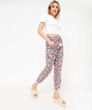 Pantalon femme fluide à motifs exotiques vue5 - GEMO(FEMME PAP) - GEMO