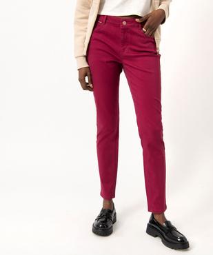 Pantalon en toile coupe slim push-up femme vue1 - GEMO 4G FEMME - GEMO