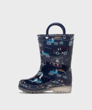 Bottes de pluie à motifs tracteurs bébé garçon - Little Love vue3 - LITTLE LOVE - GEMO